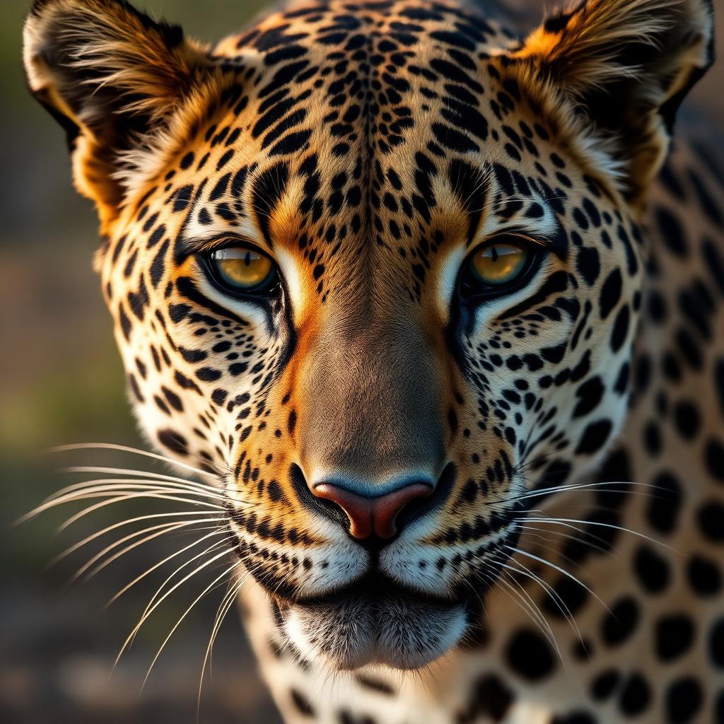 Close-up portrait of a Jawai leopard